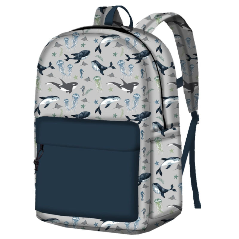 Kids Sea Life Backpack • Light Blue/Navy