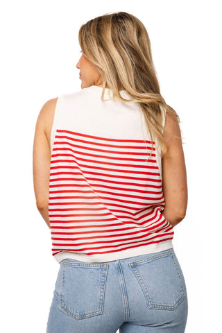QOS Licensed UGA Mascot Striped Tank
