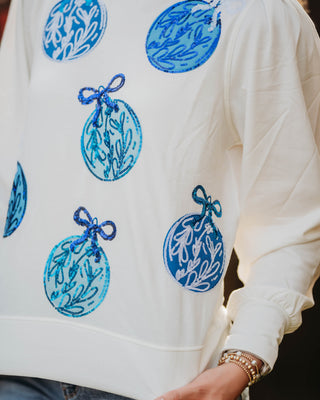 Kelly Sweatshirt • Blue Ornaments