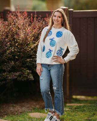 Kelly Sweatshirt • Blue Ornaments