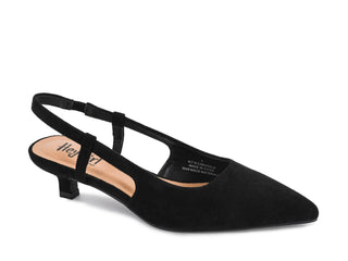 Kit N Caboodle Kitten Heel • Black Faux Suede