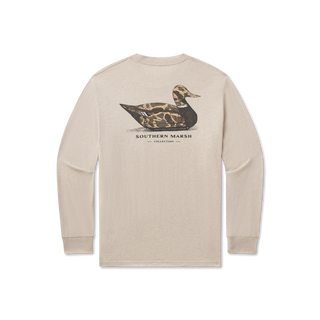 LS Vintage Duck Decoy • Camo Tee Washed Oatmeal