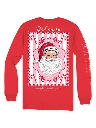 Cutie Santa Longsleeve Tee • Red