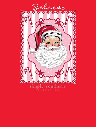 Cutie Santa Longsleeve Tee • Red