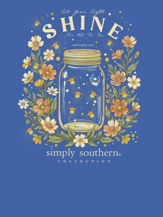 Let Your Light Shine Long Sleeve Tee • Blue