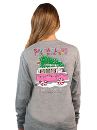 Youth • Santa Bus LS Tee • Heather Gray