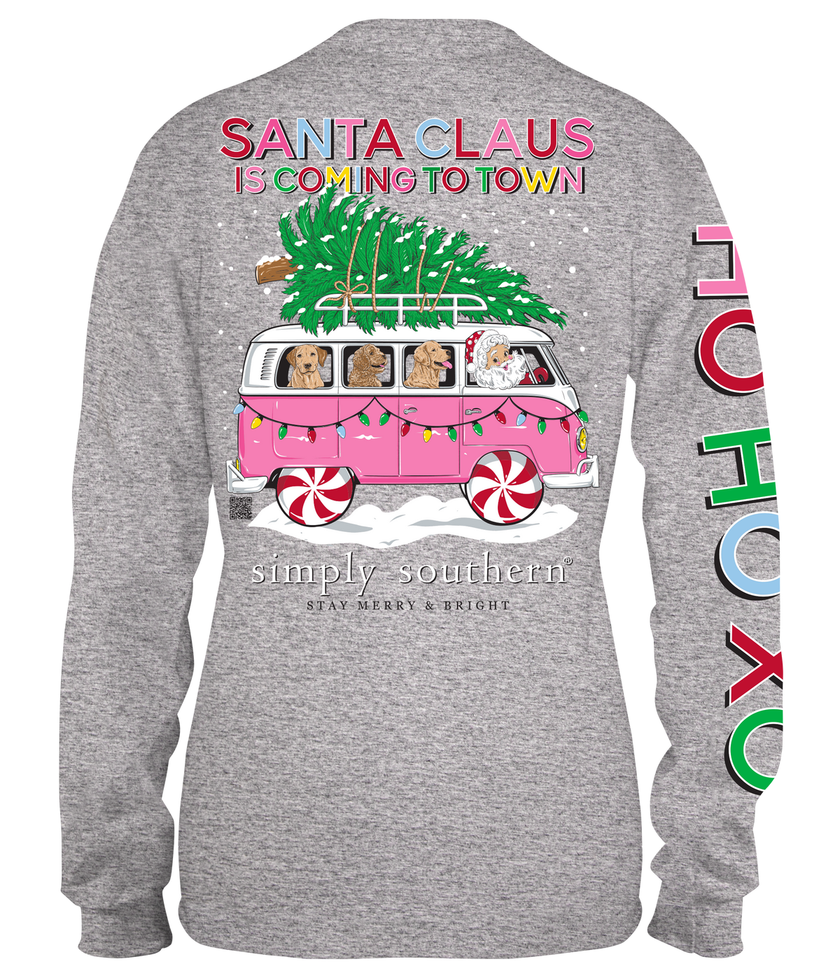 Youth • Santa Bus LS Tee • Heather Gray