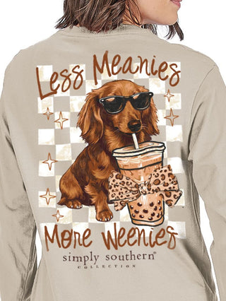 Less Meanies, More Weenies Long Sleeve Tee • Linen