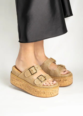 Lucinda Platform Shoe • Natural Woven
