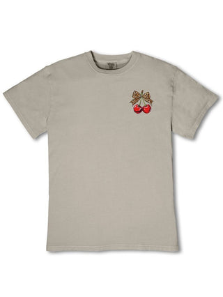 Youth Mineral Wash Leopard Cherry Tee • Birch