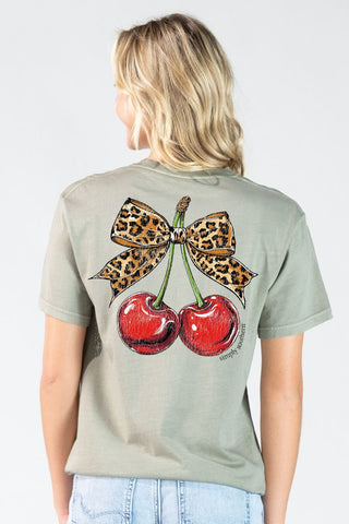 Mineral Wash Leopard Cherry Tee • Birch