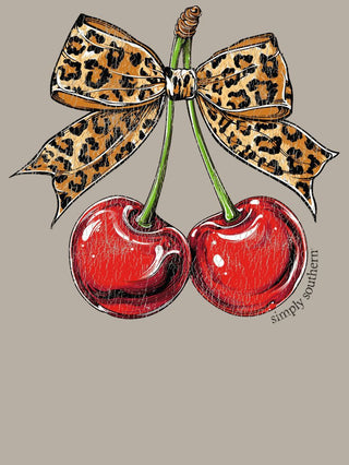 Youth Mineral Wash Leopard Cherry Tee • Birch