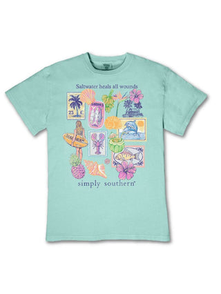 Youth Mineral Wash Saltwater Tee • Tidepool Blue