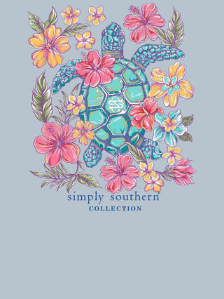 Mineral Wash Sea Turtle Tee • Ash Blue
