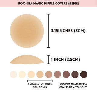 Magic Nipple Covers Adhesive 3.15" • Beige