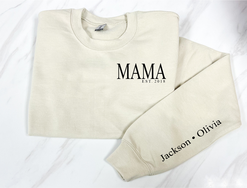 Mama Est. Personalized • Gildan Sweatshirt