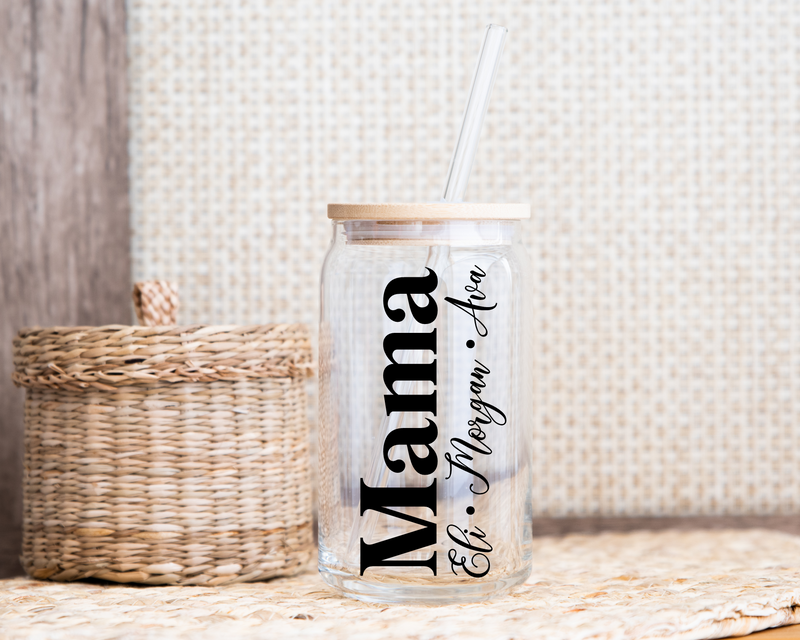 Mama Personalized Iced Coffee Cup • 16oz