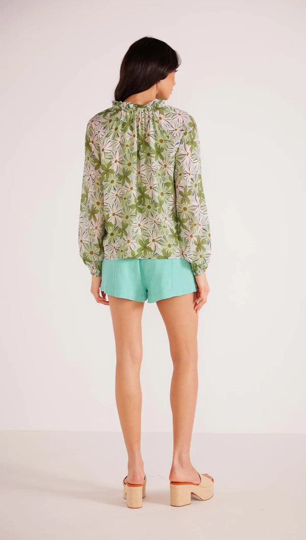 Margaux Blouse • Green Floral