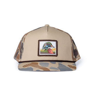 Snap Back Cap • Wood Duck Stamp & Camo