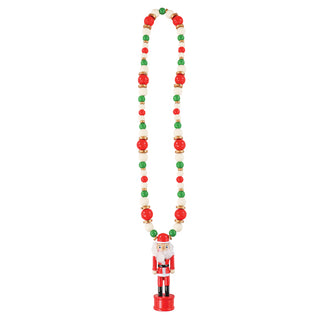 Holiday Nutcracker Beaded Long Necklace • Santa
