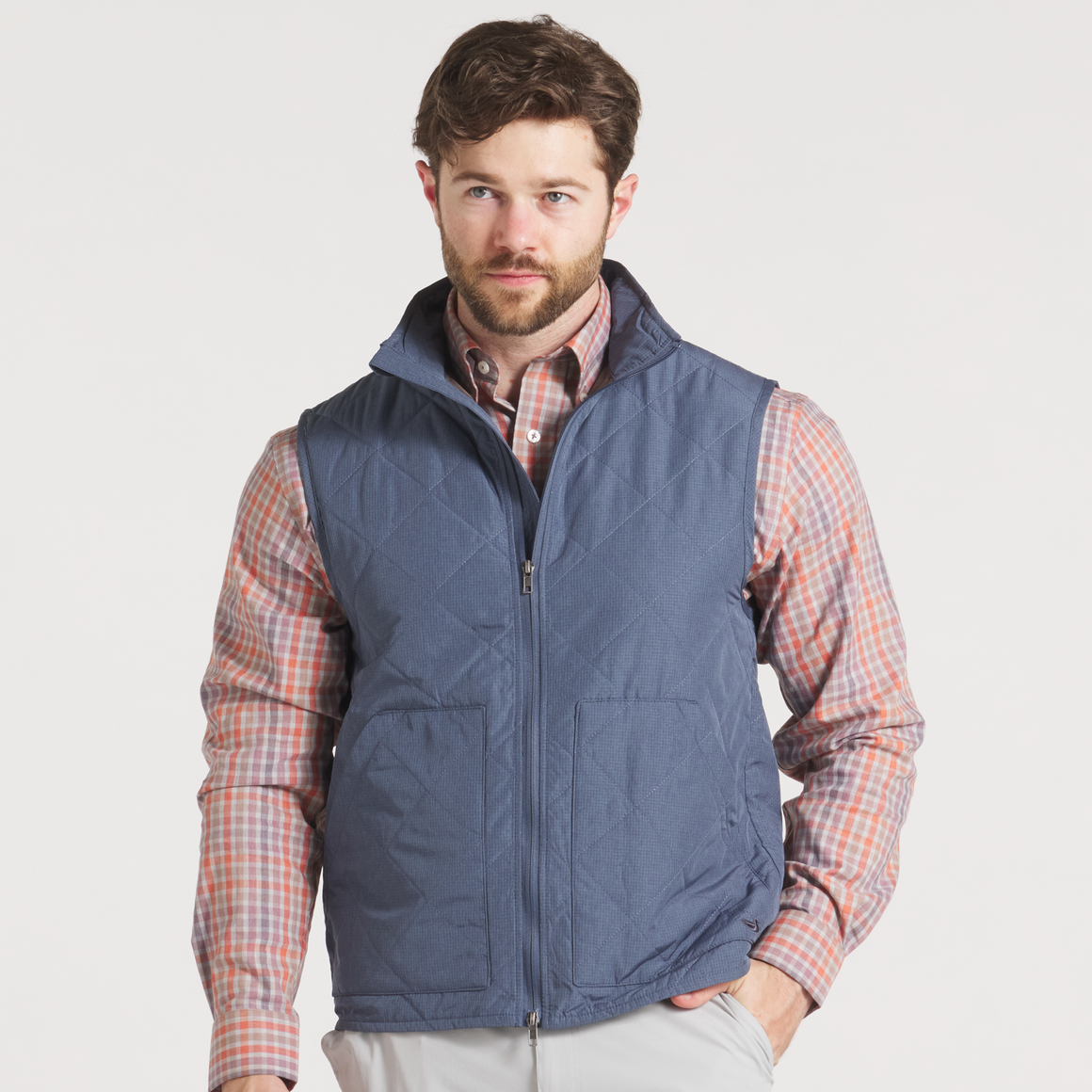 Bryson Ripstop Quilted Vest • Navy