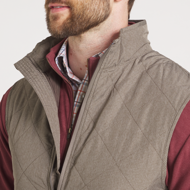 Bryson Ripstop Quilted Vest • Stone Brown