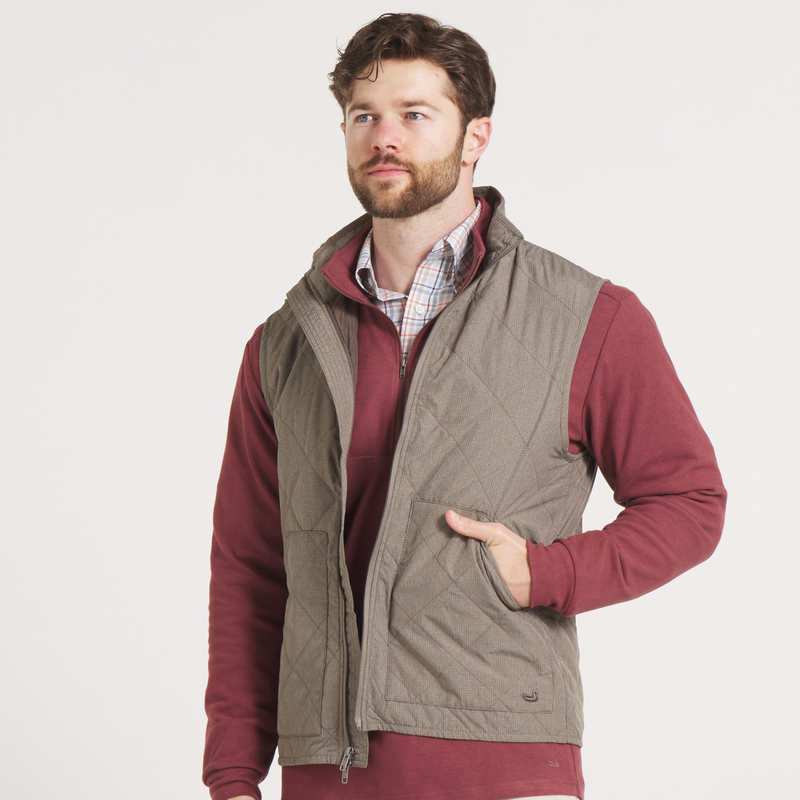 Bryson Ripstop Quilted Vest • Stone Brown