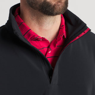 Canton Performance Quarterzip • Black with Red