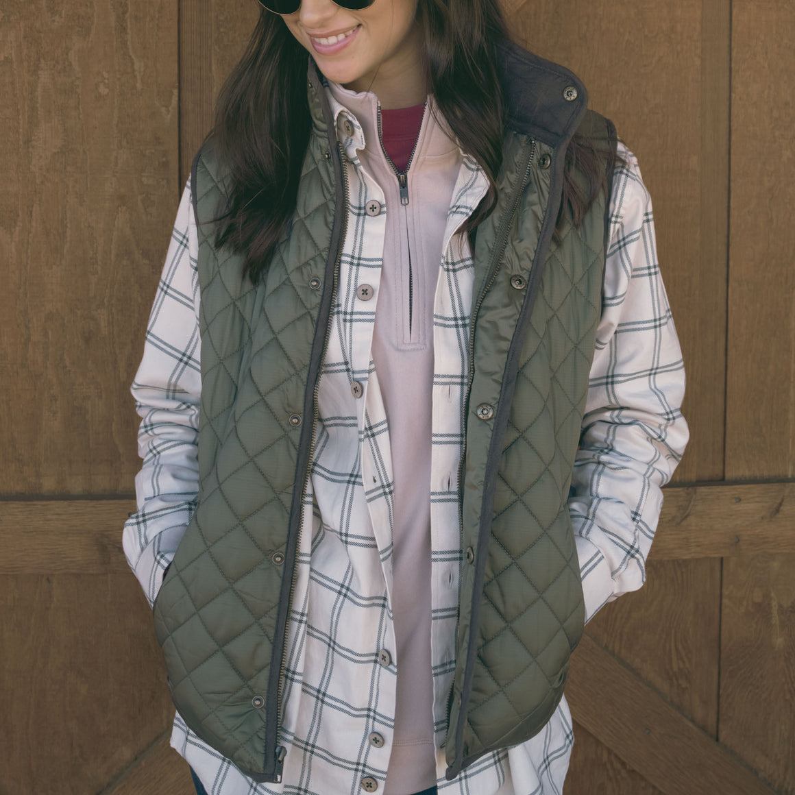 Huntington Quilted Vest • Dark Olive