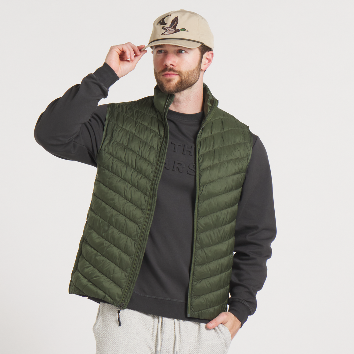 Mallard Quilted Performance Vest • Dark Olive