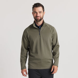 Southampton Performance Quarterzip Stripes • Lunar Navy & Dark Olive