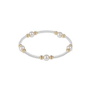 Purpose Dignity Pearl 6mm Bead Bracelet • Mixed Metal