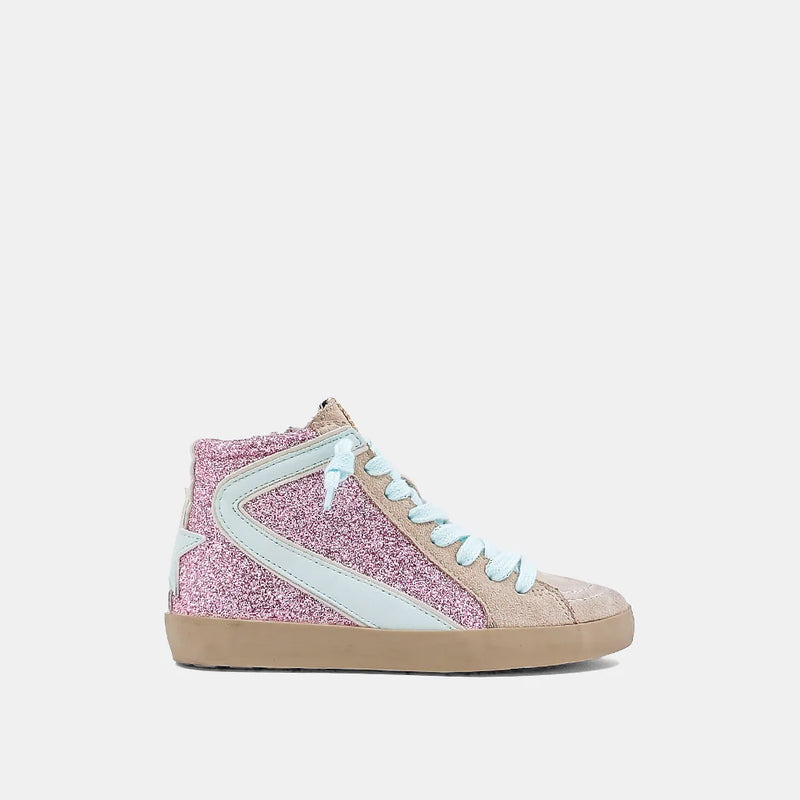 Rooney Kids Sneaker • Pink Glitter