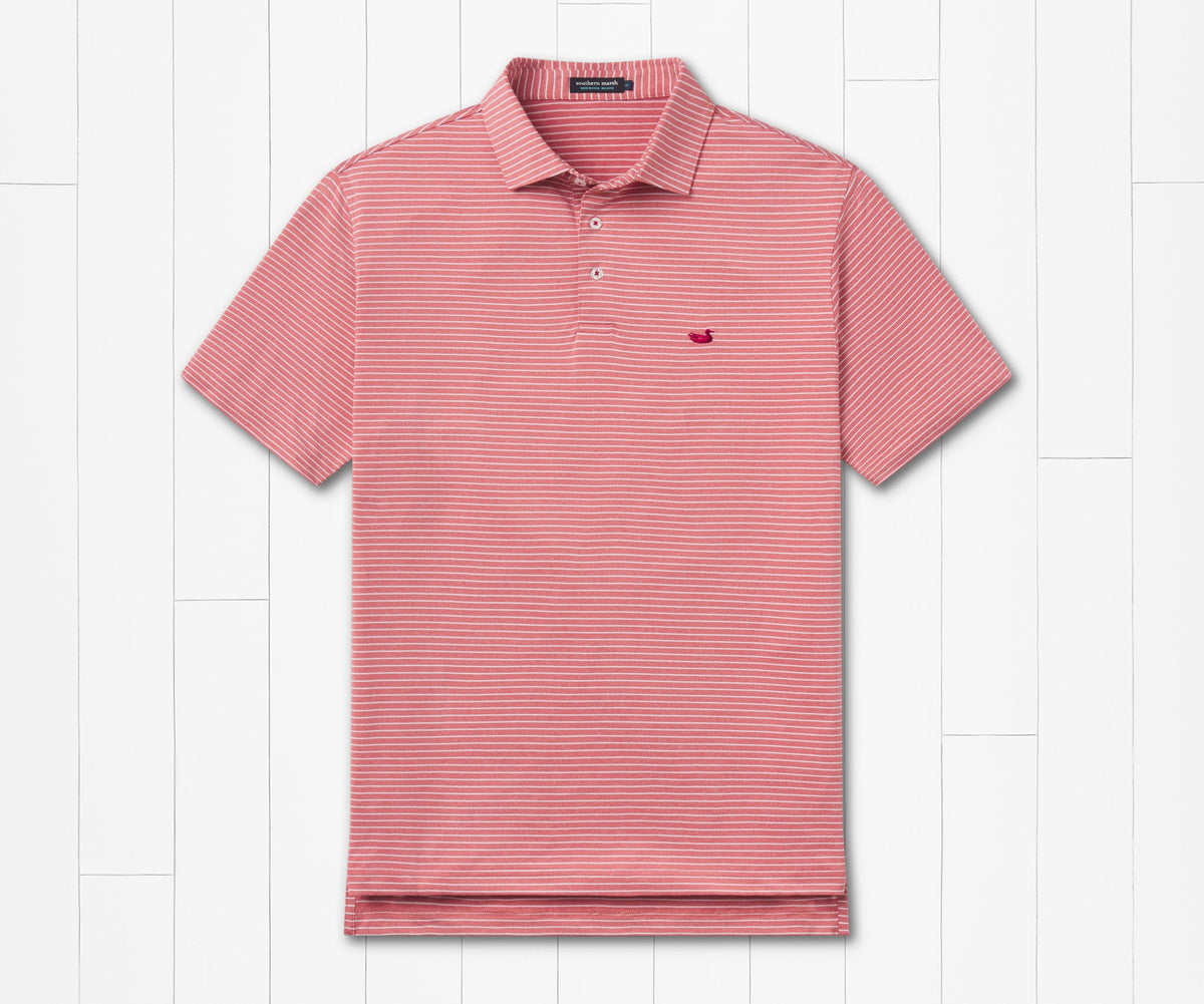 Biloxi Heather Performance Polo • Crimson