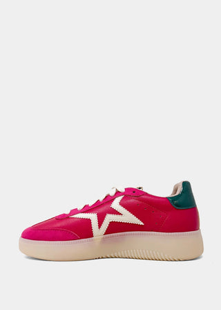 Peaches Leather Sneaker • Fuchsia