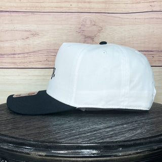Petty 5 Panel Mid Profile Baseball Cap • White