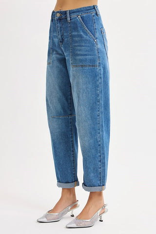 Piper Slouchy Barrel Jeans • Medium