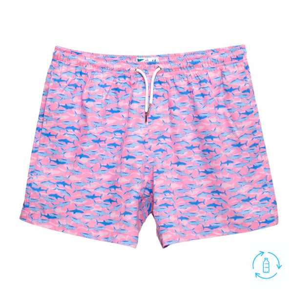 Pink Sharks Swim Trunks