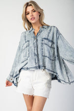 Start It Up Denim Jacket Top • Denim