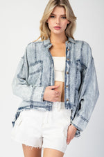 Start It Up Denim Jacket Top • Denim