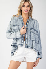 Start It Up Denim Jacket Top • Denim