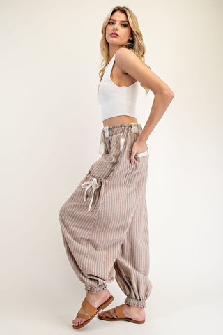 Striped Drawstring Jogger Pants • Coco