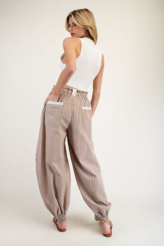 Striped Drawstring Jogger Pants • Coco