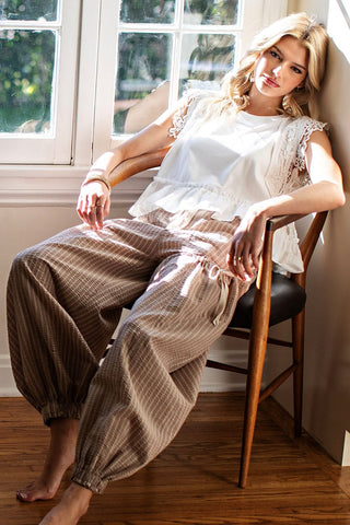 Striped Drawstring Jogger Pants • Coco