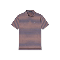 Maybourne Featherlight Stripe Polo • Navy + Red