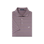 Maybourne Featherlight Stripe Polo • Navy + Red