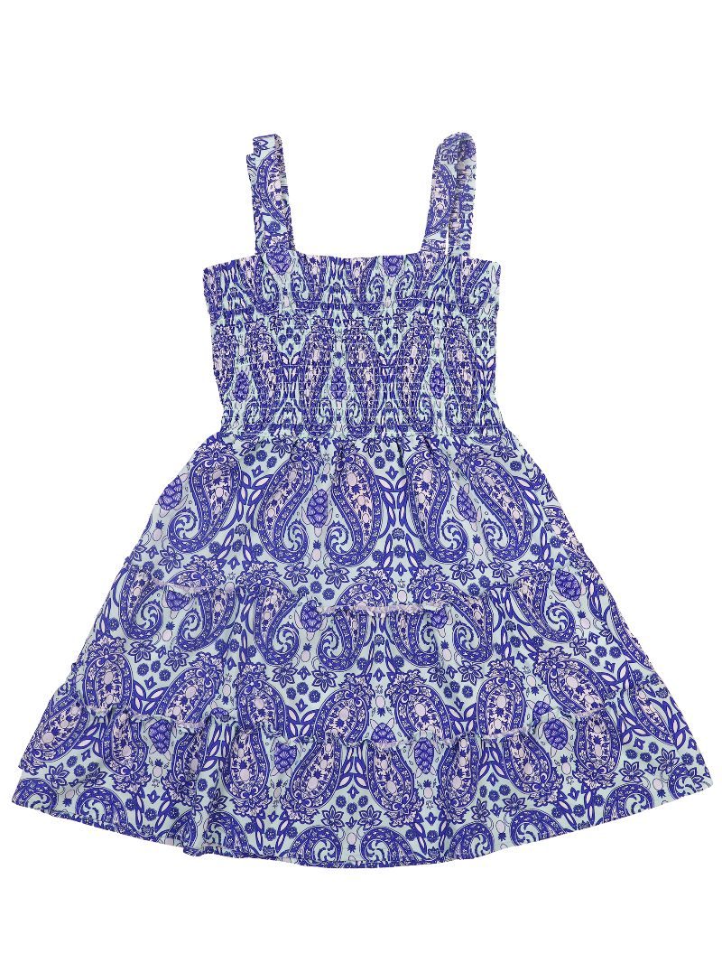 Simply Smocked Tank Dress • Blue Paisley
