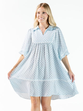 Coastal Patch Dress • Light Blue