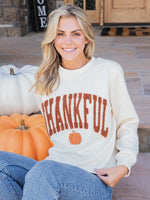 Simply Corded Sweatshirt • Thankful