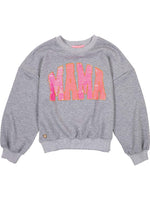 Simply Crew Sequin Mama Sweatshirt • Gray